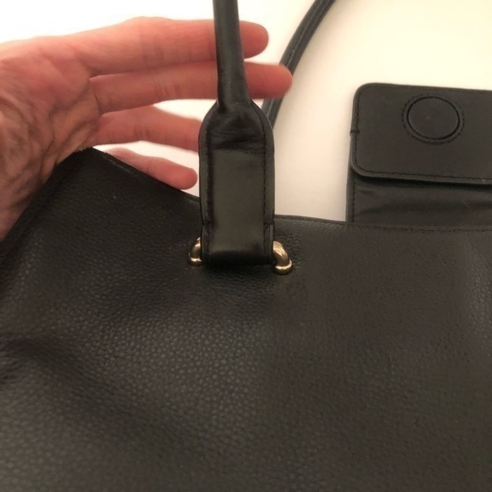 COACH swagger carryall black pebbled leather tote - Picture 11 of 16